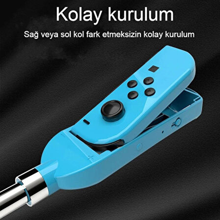 Nintendo Switch Uyumlu Siyah Golf Kulübü Aksesuar Seti – 2’li Joy-Con Spor Oyun Aparatı