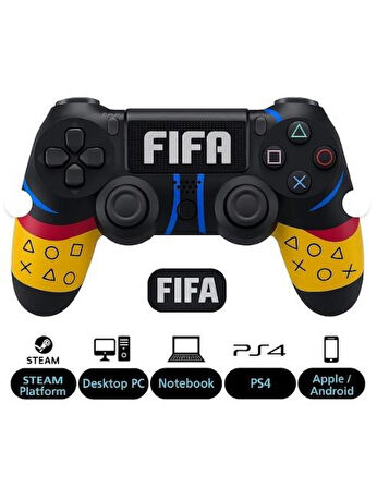  FIFA Temalı Kablosuz PS4 Oyun Kolu - Dualshock 4 Uyumlu Bluetooth Gamepad