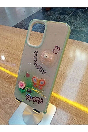 Xiaomi Redmi Note 10S Uyumlu Kabartma Figürlü Darbe Korumalı Kapak Renkli Kılıf