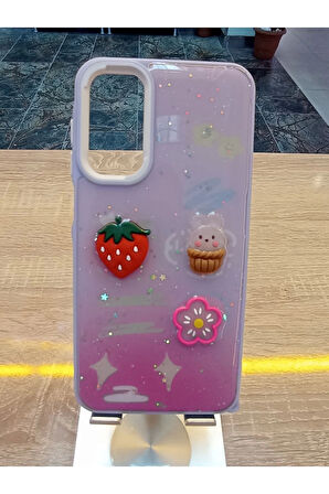 Samsung Galaxy A23 Uyumlu Kabartma Figürlü Darbe Korumalı Kapak Renkli Kılıf