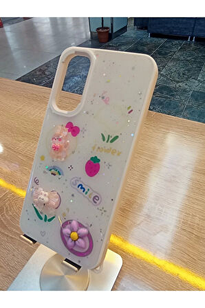Xiaomi Redmi Note 11S Uyumlu Kabartma Figürlü Darbe Korumalı Kapak Renkli Kılıf