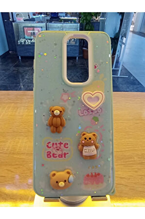 Xiaomi Redmi Note 8 Pro Uyumlu Kabartma Figürlü Darbe Korumalı Kapak Renkli Kılıf