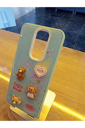 Xiaomi Redmi Note 8 Pro Uyumlu Kabartma Figürlü Darbe Korumalı Kapak Renkli Kılıf