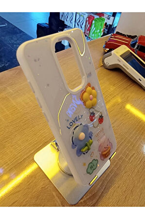 Xiaomi Redmi Note 8 Pro Uyumlu Kabartma Figürlü Darbe Korumalı Kapak Renkli Kılıf