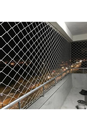 file2013 2,50 X 13 Metre Çocuk Güvenlik Filesi Kalınlık 3 Mm Balkon Güvenlik Filesi Kedi Güvenlik Filesi File