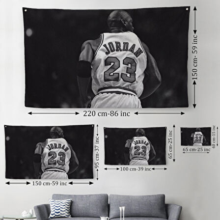 Michael Jordan Kanvas Duvar Örtüsü-Halısı, Chicago Bulls-5087