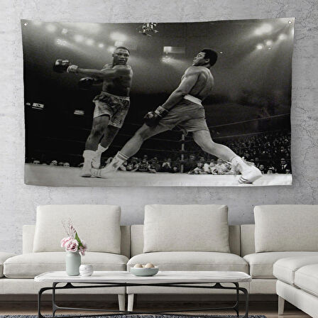 Muhammed Ali-Joe Frazier Duvar Örtüsü-Halısı, Spor Salonu Motivasyon Duvar Örtüsü-Halısı-5089