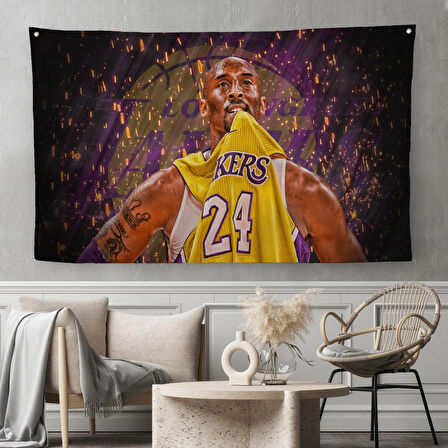 Kobe Bryant Los Angeles Lakers Kanvas Duvar Örtüsü-Halısı / Black Mamba-5151