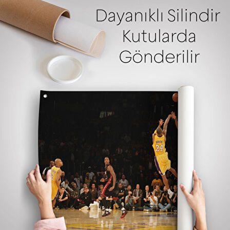 Kobe Bryant Los Angeles Lakers Kanvas Duvar Örtüsü-Halısı / Black Mamba-5157