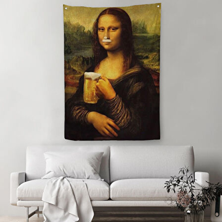 Mona Lisa Duvar Örtüsü - Halısı, Olağandışı Mona Lisa -5219