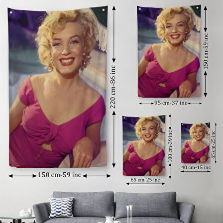 Marilyn Monroe Dekoratif Duvar Örtüsü - Halısı-6150