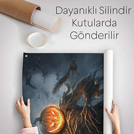 Cadılar Bayramı Helloven Dekoratif Duvar Örtüsü - Halısı -6193