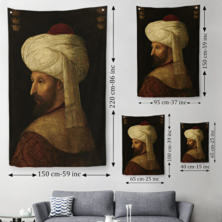 Fatih Sultan Mehmed Han Duvar Örtüsü-Halısı-6409