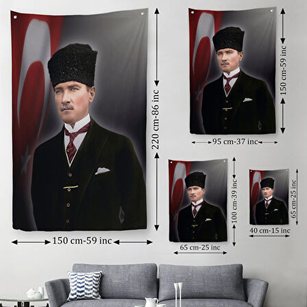 Mustafa Kemal Atatürk Duvar Örtüsü-Halısı -6419