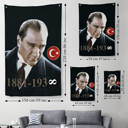 Mustafa Kemal Atatürk Duvar Örtüsü-Halısı -6446