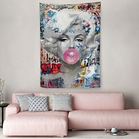 Marilyn Monroe Graffiti Pop Art Duvar Örtüsü-Halısı-6471