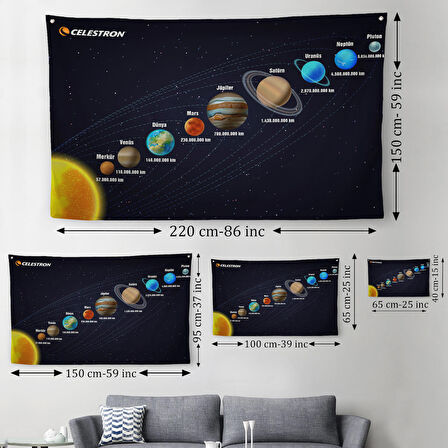 Güneş Sistemi ve Gezegenler Duvar Örtüsü-Halısı -6562