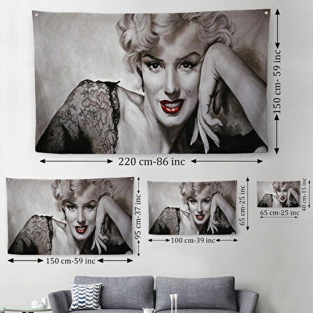 Marilyn Monroe Dekoratif Duvar Örtüsü-Halısı-6610