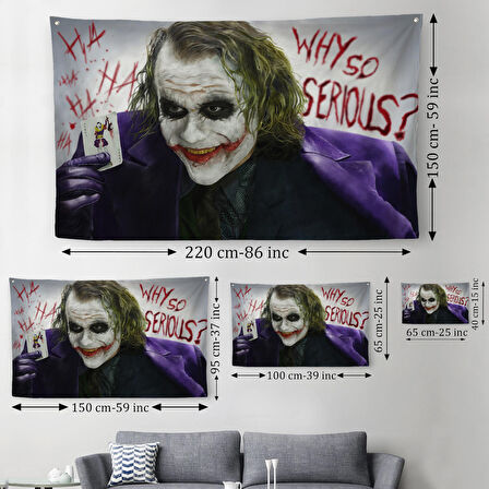 Why so Serious Joker Duvar Örtüsü-Halısı-6618 