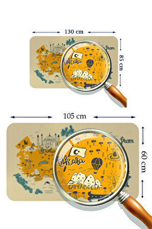 Eğitici ve Öğretici Dekoratif Çocuk Odası Türkiye Haritası Kaliteli Duvar Sticker 3872