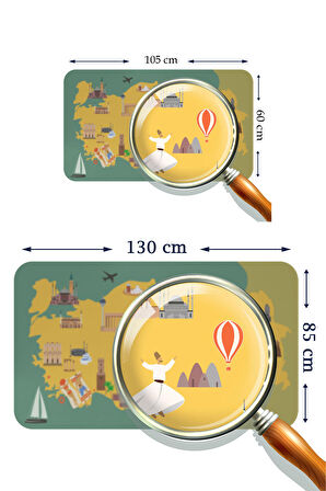 Eğitici ve Öğretici Dekoratif Çocuk Odası Türkiye Haritası Kaliteli Duvar Sticker 3873