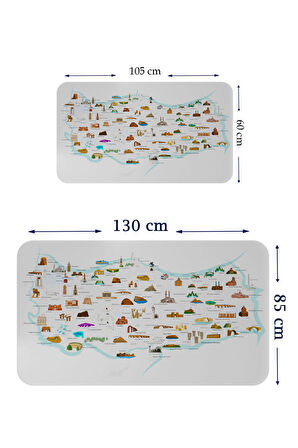 Eğitici ve Öğretici Dekoratif Çocuk Odası Türkiye Haritası Kaliteli Duvar Sticker 3880
