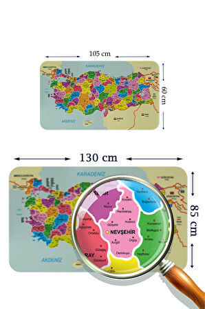 Eğitici Öğretici Dünya ve Türkiye Haritası Çocuk Odası Kaliteli Duvar Sticker 3885