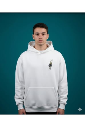 Lenithra Gazze Filistin Sırt Baskılı Unisex Oversize Hoodie Beyaz / XL