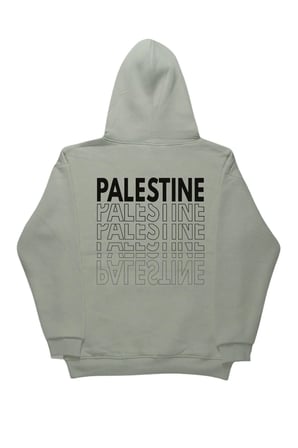 Lenithra Gazze Filistin Sırt Baskılı Unisex Oversize Hoodie Gri / 2XL