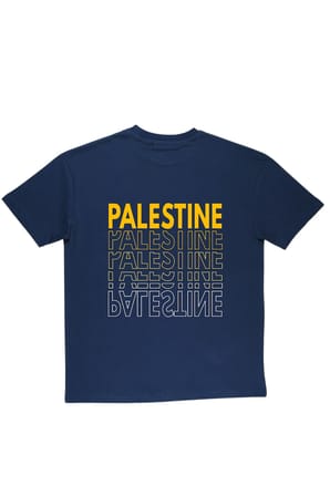 Lenithra Gazze Filistin Sırt Baskılı Unisex Oversize T-shirt Füme / XL