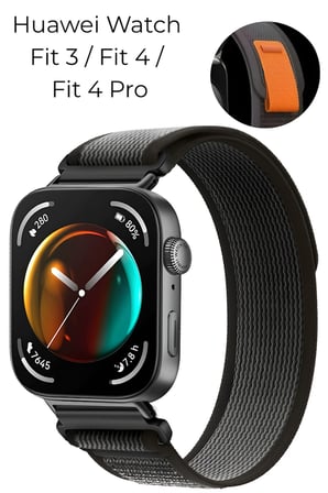Huawei Watch Fit 3 / Fit 4 / Fit 4 Pro / Fit 5 / Fit 5 Pro Uyumlu Örgü İşlemeli Trail Loop Naylon Hasır Kordon