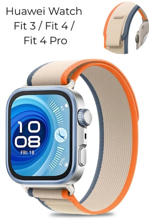 Huawei Watch Fit 3 / Fit 4 / Fit 4 Pro / Fit 5 / Fit 5 Pro Uyumlu Örgü İşlemeli Trail Loop Naylon Hasır Kordon