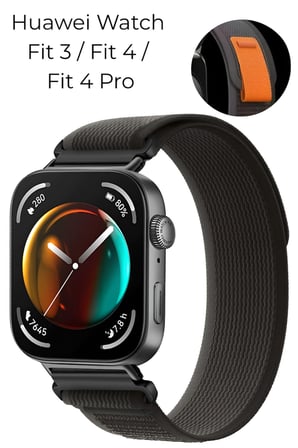 Huawei Watch Fit 3 / Fit 4 / Fit 4 Pro / Fit 5 / Fit 5 Pro Uyumlu Örgü İşlemeli Trail Loop Naylon Hasır Kordon