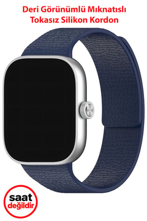 Huawei Fit 3 / Fit 4 / Fit 4 Pro / Fit 5 / Fit 5 Pro Uyumlu Deri Görünümlü Mıknatıslı Tokasız Silikon Kordon