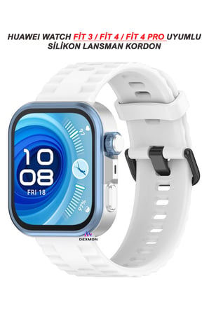 Huawei Watch Fit 4 / Fit 4 Pro / Fit 3 Uyumlu Ribbed Çizgi Desenli Tokalı Lansman Silikon Kordon