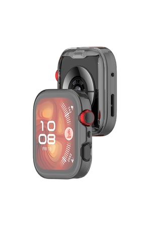 Huawei Watch Fit 4 Uyumlu Şeffaf Esnek Silikon Kasa ve Ekran Koruyucu