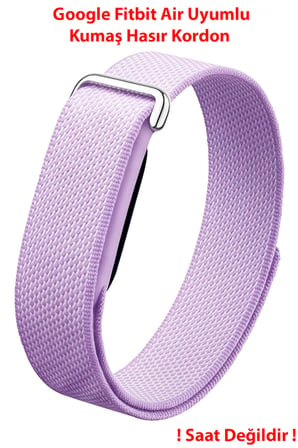 Google Fitbit Air Uyumlu Renkli Kumaş Hasır Dokuma Terle Yaptırmaz Spor Kordon Kayış Bileklik