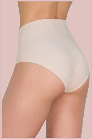 Yüksek Bel Lazer Kesim Bato Silikonlu Kaydırmaz Slip Lazer Külot Korse