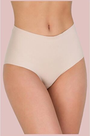 Yüksek Bel Lazer Kesim Bato Silikonlu Kaydırmaz Slip Lazer Külot Korse