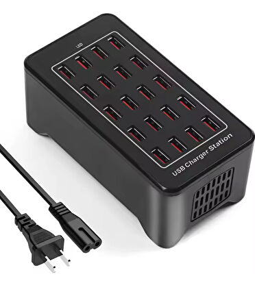100w 20-port Usb Charger Statıon 20 Port Usb Şarj Istasyonu Çoklu Şarj Aleti