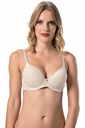 9600 Micro Kaplı Kulaksız Push Up Balenli Silikonlu Sütyen