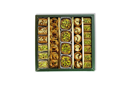 Karışık Fıstık ve Kaju Kadayıflı Baklava Kutusu 400 G