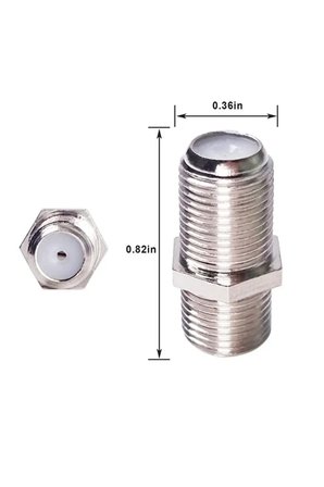 2 Adet Quick 90 Derece Açılı L Tipi Konnektör, 2 Adet RG6 F Konnektör ve 2 Adet F Dişi Dişi Ara Adaptör Birleştirici Ek Parçası - Full Set Uydu Alıcısı ve Anten Kablosu Bağlantı Aparatları Paketi