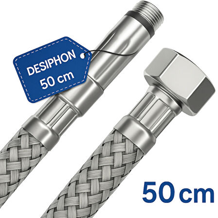 50 cm Paslanmaz Çelik Batarya Flexi Hortum | Koku Yapmaz, Sızdırmaz, Dayanıklı