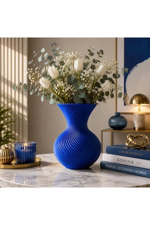 Spiral Modern Dekoratif Vazo - 3D Baskı Ev Ofis Dekoru