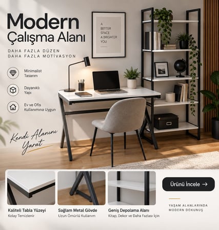 flame çalışma masası-raf