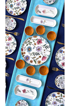 Flora Desen 6 Kişilik 23 Parça Kahvaltı Takımı