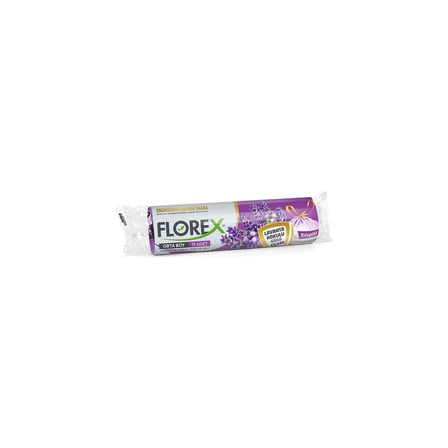 Florex 60 Litre Büzgülü Lavanta Kokulu Çöp Torbası Poşeti / 65 x 70 Cm. - 10x5 Rulo / Paket