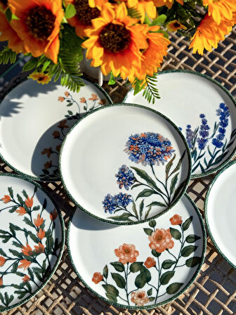 Porland Flower Garden 6 Kişilik Pasta Takımı 20CM 04PPO000225