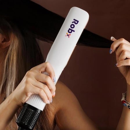 Robx Airflow Saç Düzleştirici Beyaz Keratin Seramik 2 Metre Kablo Islak Kuru Kullanım Dijital Ekran
